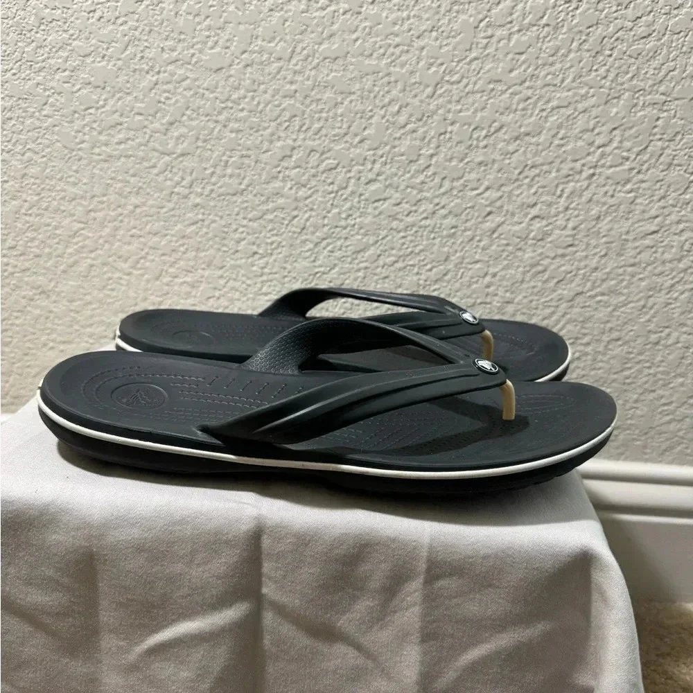Crocs Unisex Crocband Flip Flop Sandal Black Size W12 M10